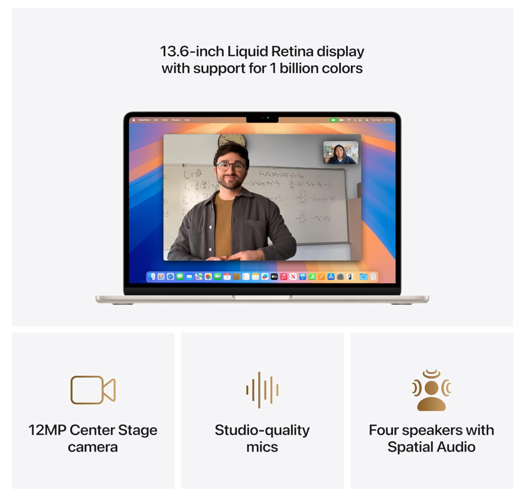 Apple MacBook Air 13.6" with Retina M4 Chip 10-Core CPU - 10-Core GPU 16GB 512GB - Sky Blue